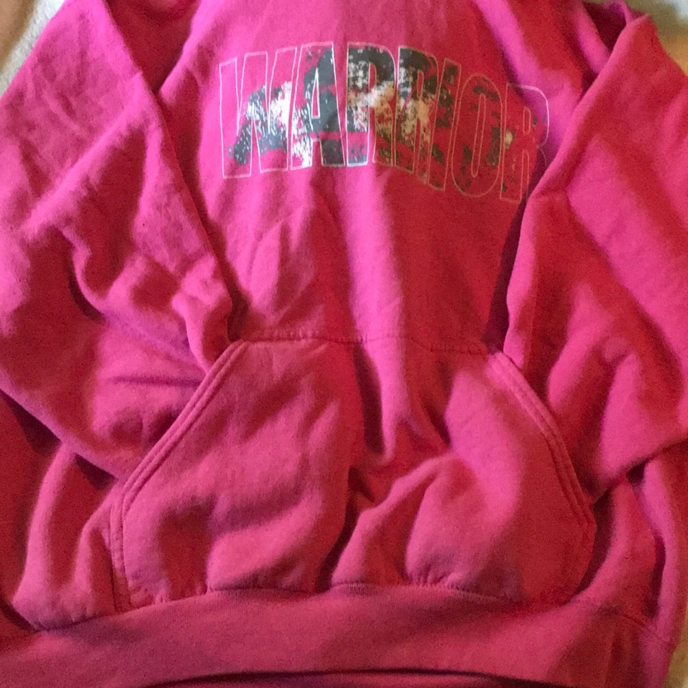 This is a hoodie with a bible verse on the back.